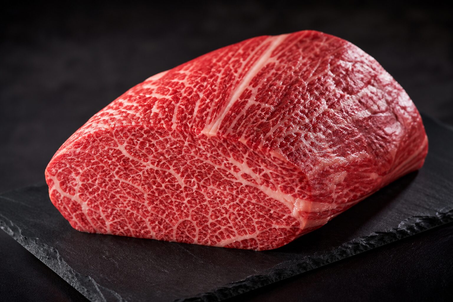 赤身と霜降りのバランスが分かる生イチボ