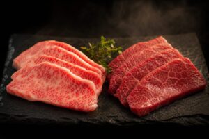 カルビとロースの食べ比べ