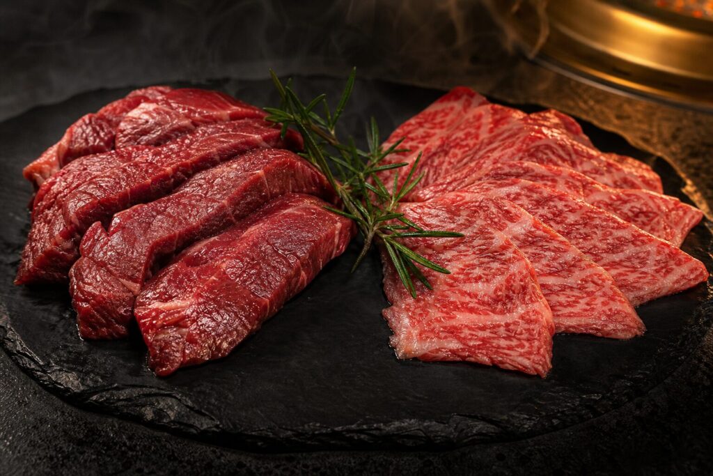 サガリとハラミの食べ比べ