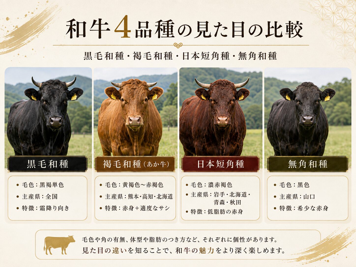 黒毛 和 種 黒毛 和牛 違い