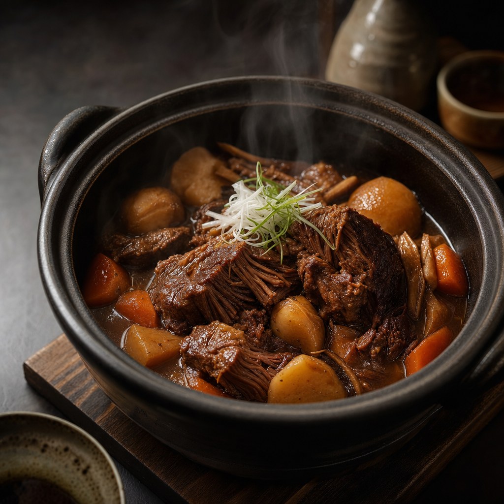 柔らかく仕上げた牛肉料理