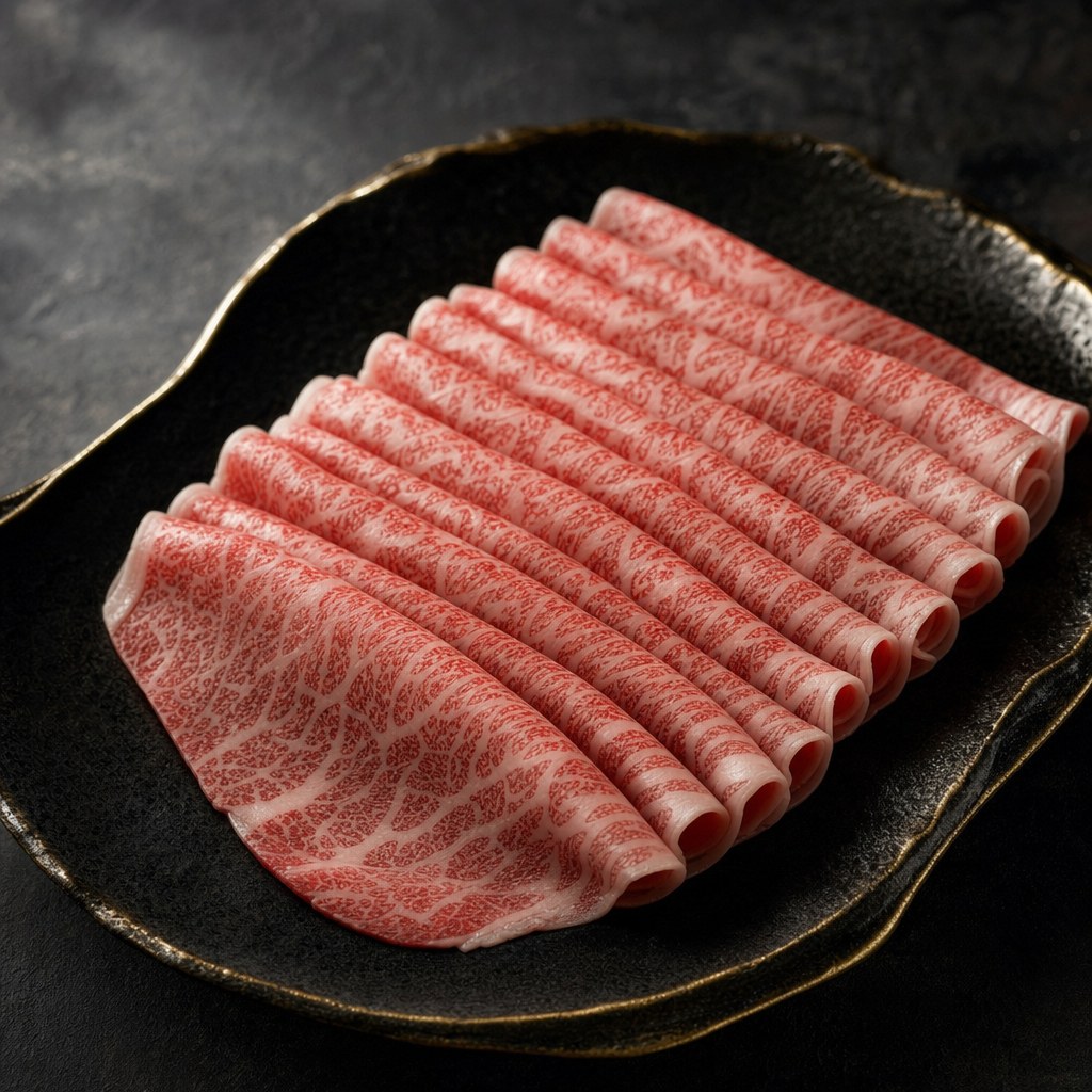 きめ細かい霜降りの神戸牛の肉