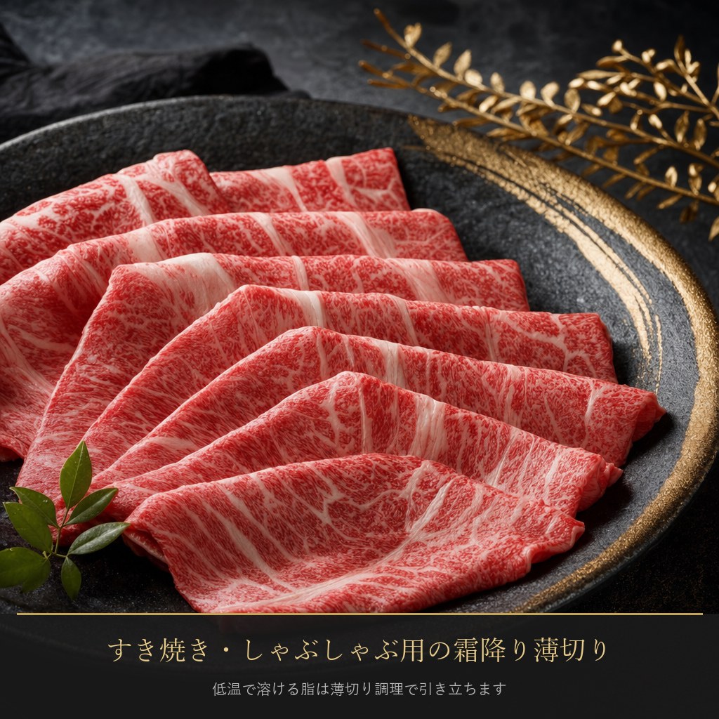 三大和牛のすき焼き用霜降り肉