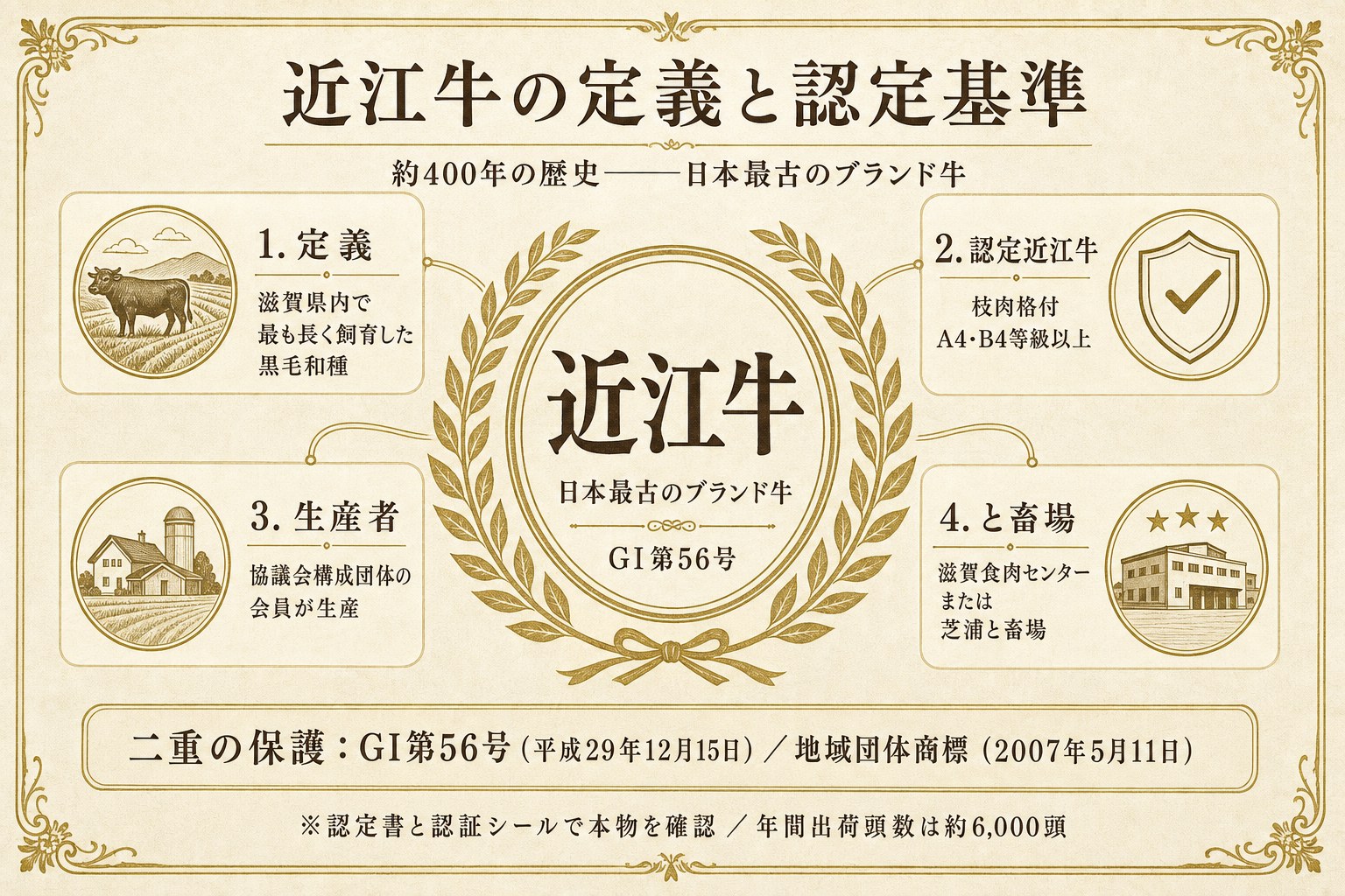 近江牛の定義と認定基準の図解
