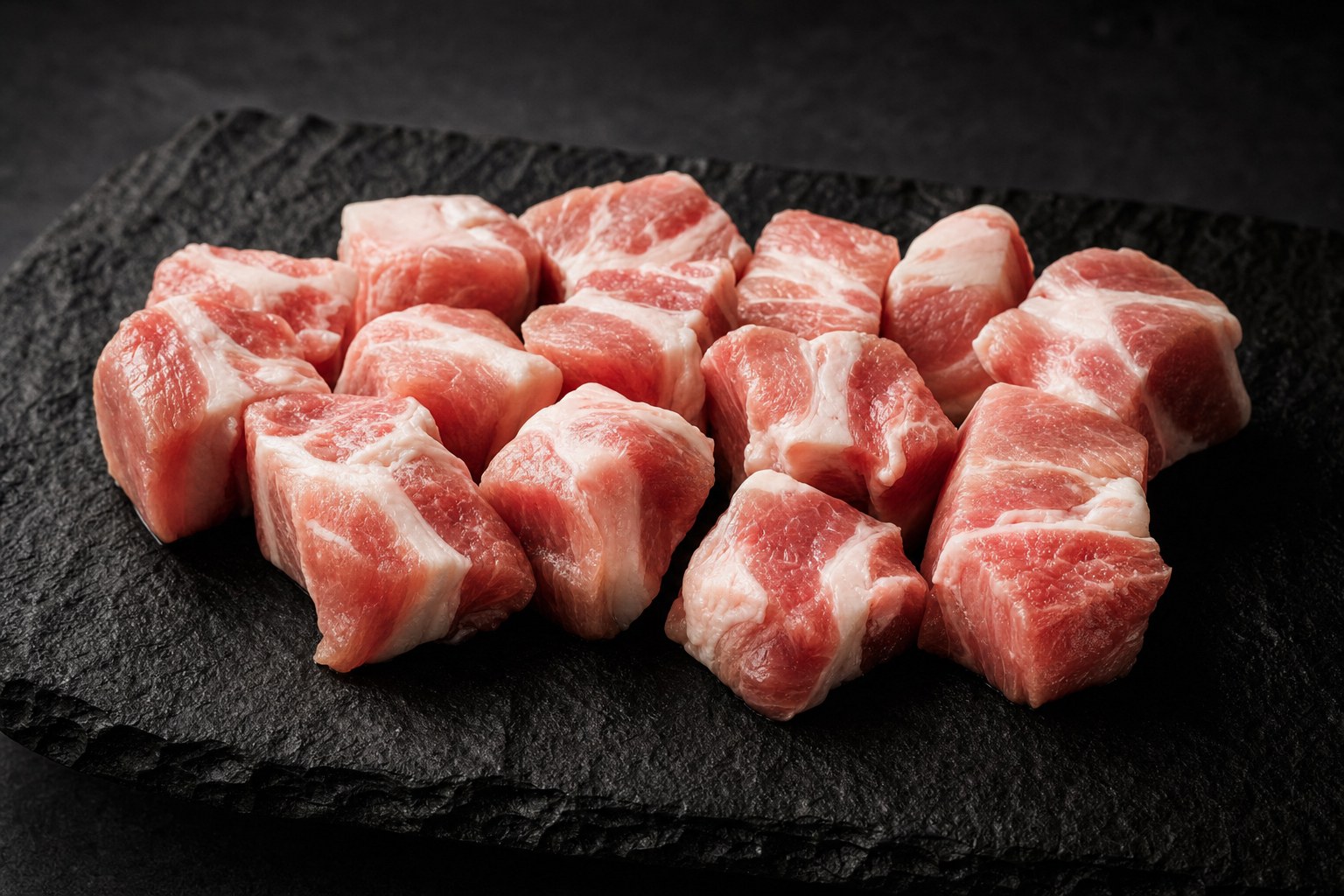酢豚用に切った豚肉